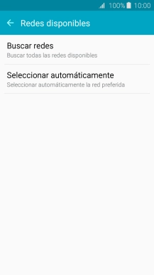 Pulsa Buscar redes y espera mientras el teléfono está buscando redes. Pulsa Buscar redes y espera mientras el teléfono está buscando redes.