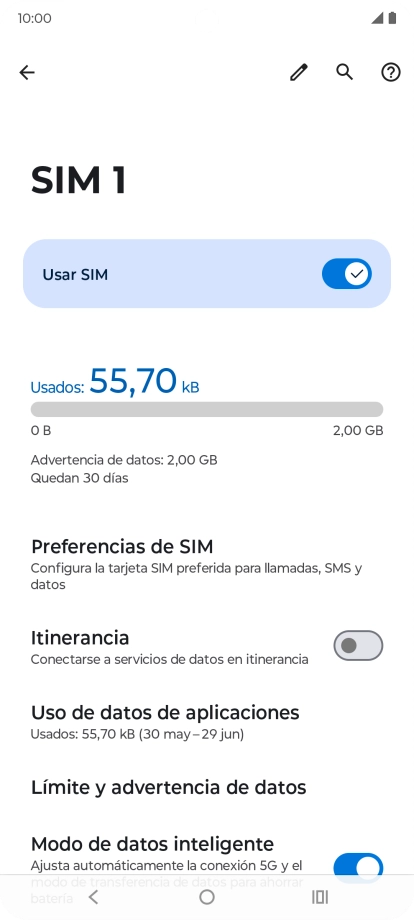Pulsa el indicador junto a 