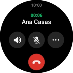 Pulsa el icono de finalizar llamada.