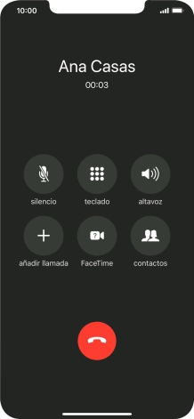 Pulsa el icono de finalizar llamadas para colgar. Pulsa el icono de finalizar llamadas para colgar.