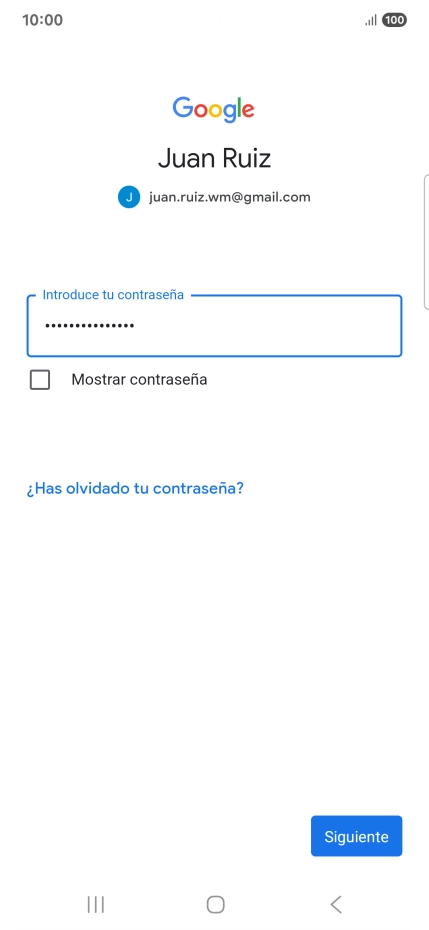 Pulsa Siguiente.