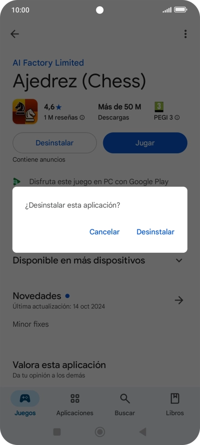 Pulsa Desinstalar.