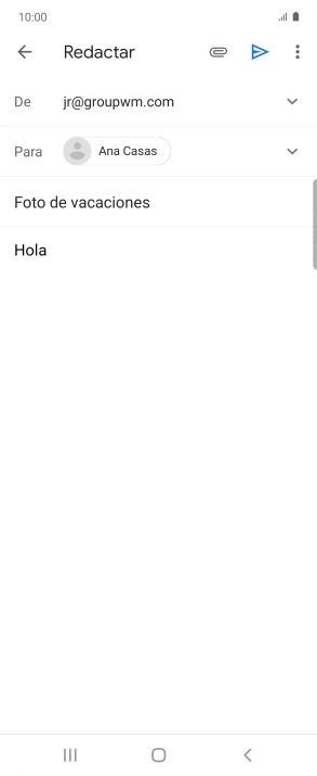 Pulsa el icono de anexos. Pulsa el icono de anexos.