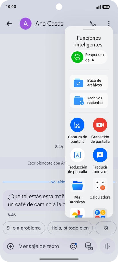 Pulsa Respuesta de IA.