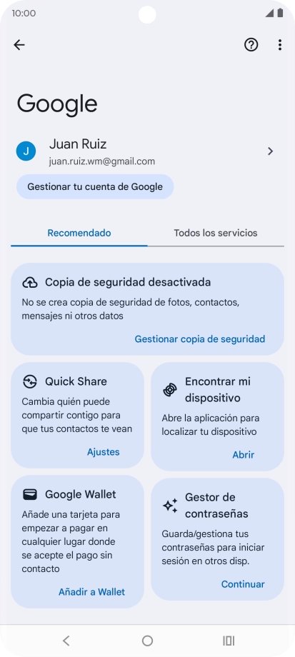 Pulsa Encontrar mi dispositivo. Pulsa Encontrar mi dispositivo.