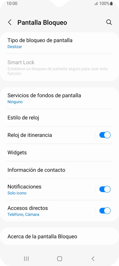 Pulsa Tipo de bloqueo de pantalla. Pulsa Tipo de bloqueo de pantalla.