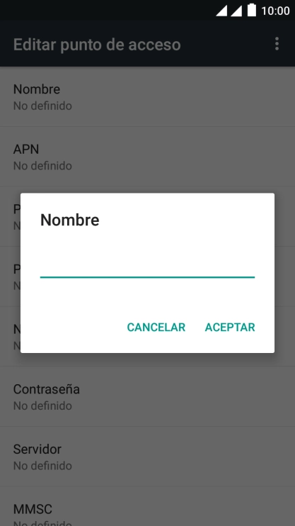 Introduce Vodafone Internet y pulsa ACEPTAR.