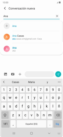 Pulsa el contacto deseado. Pulsa el contacto deseado.