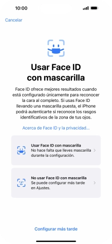 Pulsa Configurar más tarde. Pulsa Configurar más tarde.