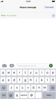 Pulsa en el campo de escritura y escribe el texto del mensaje corto. Pulsa en el campo de escritura y escribe el texto del mensaje corto.
