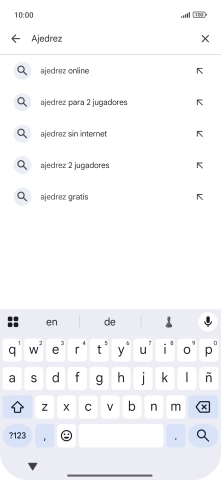 Introduce el nombre del tema o de la app y pulsa el icono de búsqueda. Introduce el nombre del tema o de la app y pulsa el icono de búsqueda.