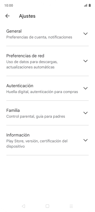 Pulsa Preferencias de red.