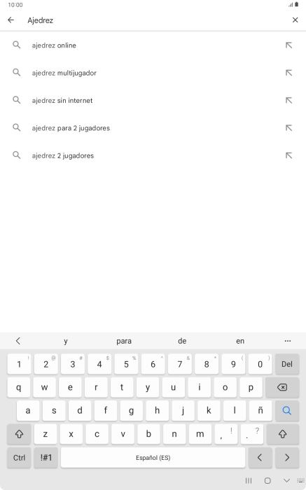 Introduce el nombre del tema o de la app y pulsa el icono de búsqueda. Introduce el nombre del tema o de la app y pulsa el icono de búsqueda.