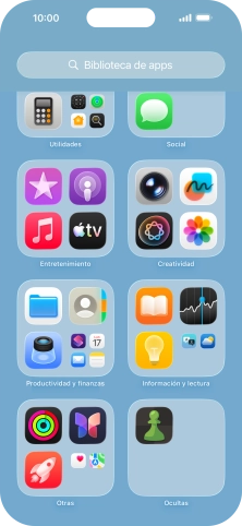 Pulsa la app deseada durante unos instantes. Pulsa la app deseada durante unos instantes.