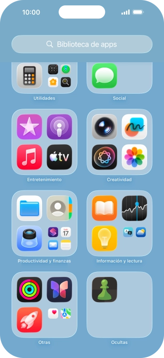 Pulsa la app deseada durante unos instantes. Pulsa la app deseada durante unos instantes.