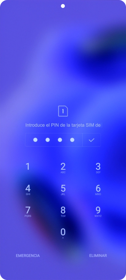Si lo solicita el teléfono, introduce el código PIN y pulsa el icono de aceptar. Si lo solicita el teléfono, introduce el código PIN y pulsa el icono de aceptar.