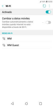 Pulsa la red wifi deseada.