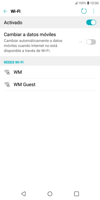 Pulsa la red wifi deseada.
