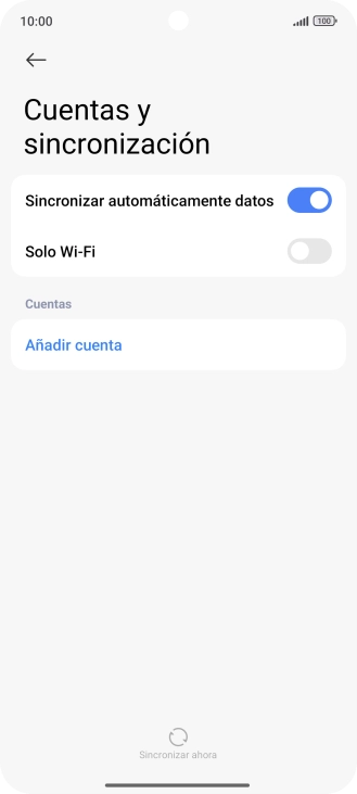 Pulsa Añadir cuenta. Pulsa Añadir cuenta.