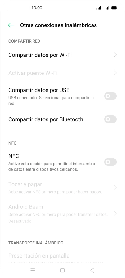 Pulsa Compartir datos por Wi-Fi. Pulsa Compartir datos por Wi-Fi.