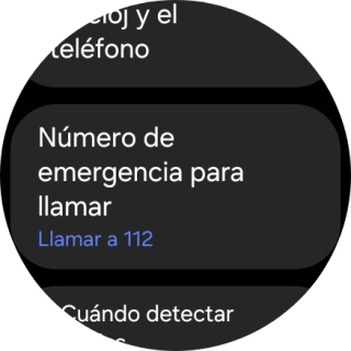 Pulsa Número de emergencia para llamar.