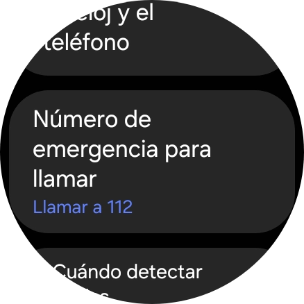 Pulsa Número de emergencia para llamar.