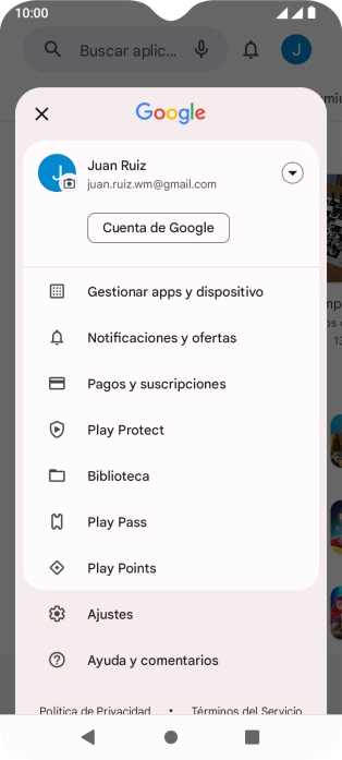 Pulsa Gestionar apps y dispositivo. Pulsa Gestionar apps y dispositivo.