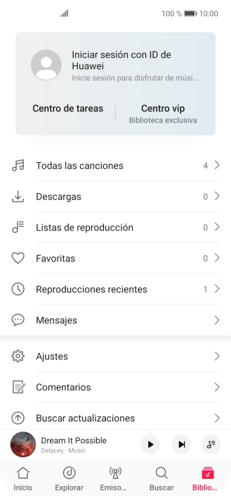 Pulsa Todas las canciones. Pulsa Todas las canciones.