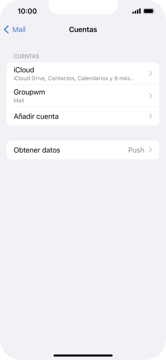 Pulsa el nombre de la cuenta de correo electrónico que acabas de crear. Pulsa el nombre de la cuenta de correo electrónico que acabas de crear.