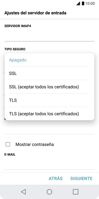 Pulsa Apagado para desactivar la función. Pulsa Apagado para desactivar la función.