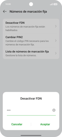 Introduce el código PIN2 y pulsa Aceptar. Introduce el código PIN2 y pulsa Aceptar.