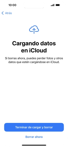 Pulsa Borrar ahora.