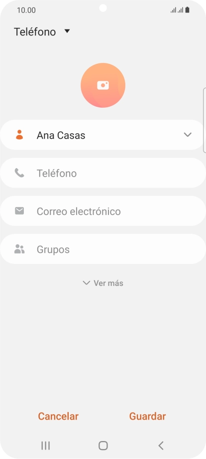 Pulsa Teléfono e introduce el número de teléfono deseado. Pulsa Teléfono e introduce el número de teléfono deseado.