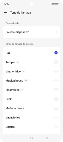 Pulsa los timbres de llamada deseados para escucharlos. Pulsa los timbres de llamada deseados para escucharlos.
