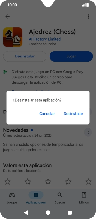 Pulsa Desinstalar. Pulsa Desinstalar.