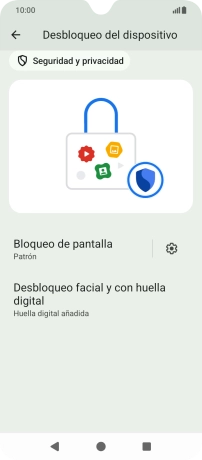 Pulsa Bloqueo de pantalla e introduce el código de seguridad extra que has creado anteriormente. Pulsa Bloqueo de pantalla e introduce el código de seguridad extra que has creado anteriormente.
