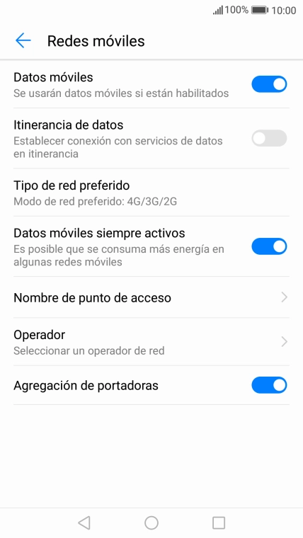 Pulsa Nombre de punto de acceso.