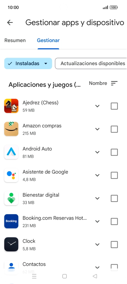Pulsa la app deseada. Pulsa la app deseada.