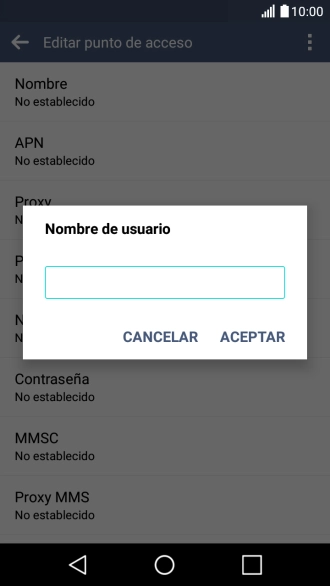 Introduce wap@wap y pulsa ACEPTAR.