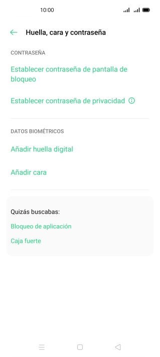 Pulsa Añadir huella digital. Pulsa Añadir huella digital.