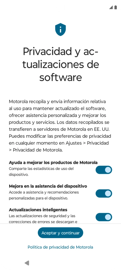 Pulsa el indicador junto a los ajustes deseados para seleccionarlos. Pulsa el indicador junto a los ajustes deseados para seleccionarlos.