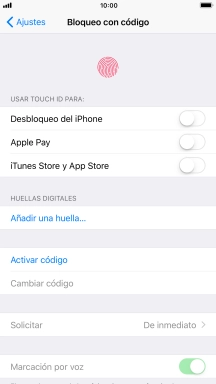 Pulsa Añadir una huella... y sigue las indicaciones de la pantalla para añadir tu huella digital. Pulsa Añadir una huella... y sigue las indicaciones de la pantalla para añadir tu huella digital.