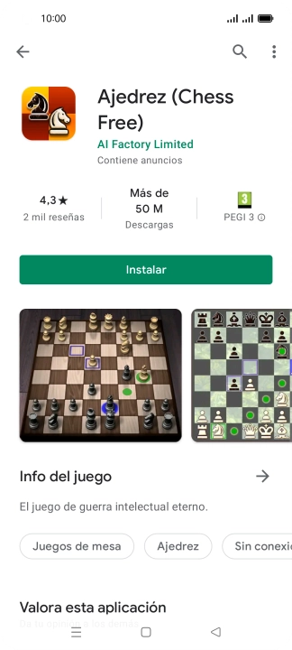Pulsa Instalar y sigue las indicaciones de la pantalla para instalar la app. Pulsa Instalar y sigue las indicaciones de la pantalla para instalar la app.