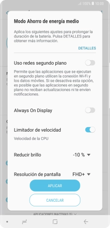 Pulsa APLICAR para activar la función. Pulsa APLICAR para activar la función.