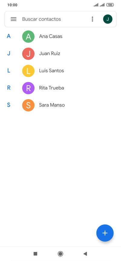 Pulsa el icono de nuevo contacto.