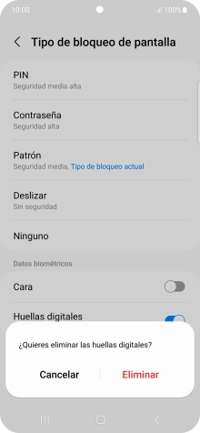 Pulsa Eliminar.