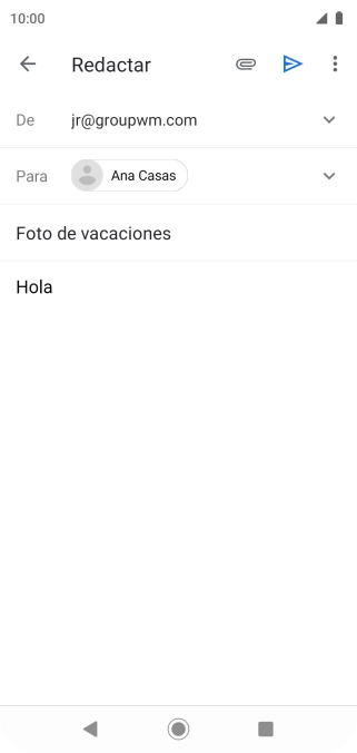 Pulsa el icono de anexos. Pulsa el icono de anexos.