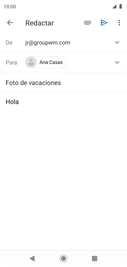 Pulsa el icono de anexos. Pulsa el icono de anexos.