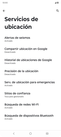 Pulsa Precisión de la ubicación. Pulsa Precisión de la ubicación.