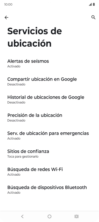 Pulsa Precisión de la ubicación. Pulsa Precisión de la ubicación.